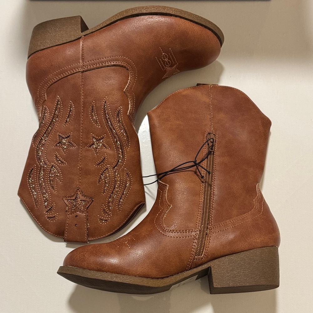 Brown Western Boots Girls 4 Pop